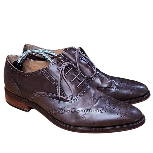 Cole Haan Men's Wingtip Oxford Leather Brown Special Occasion Shoes Size 11.5 - Picture 1 of 7